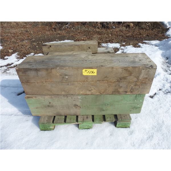 Pallet of wood blocks