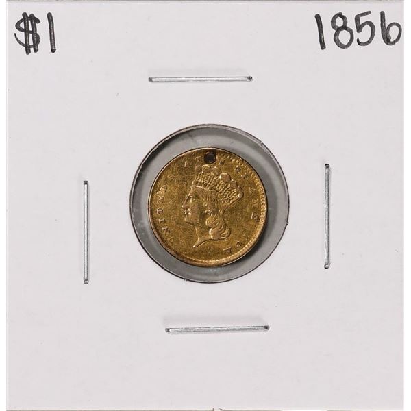 1856 $1 Indian Princess Head Gold Dollar Coin Holed