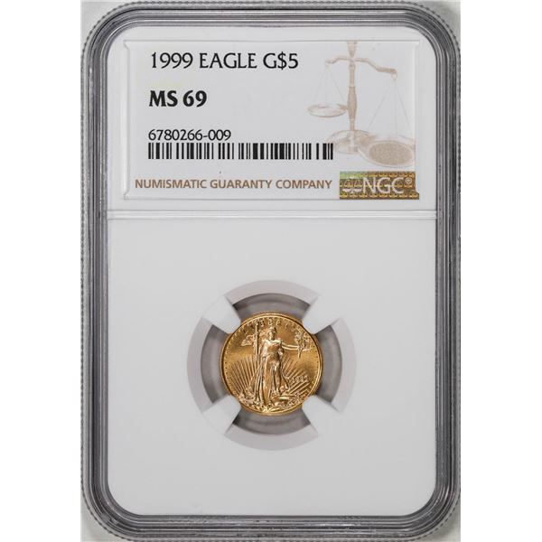1999 $5 American Gold Eagle Coin NGC MS69