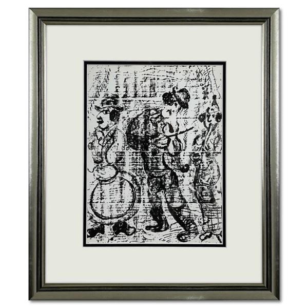 Chagall (1887-1985) "Les Musiciens Vagabonds" Print Lithograph On Paper