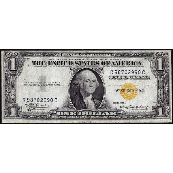 1935A $1 North Africa WWII Emergency Issue Silver Certificate Note