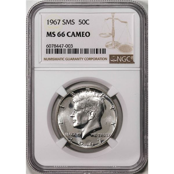 1967 SMS Kennedy Half Dollar Coin NGC MS66 Cameo