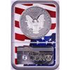 Image 2 : 2019-W $1 Proof American Silver Eagle Coin NGC PF70 Ultra Cameo Congratulations Flag