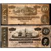 Image 1 : Lot of 1864 $10 & $20 Confederate States of America Notes