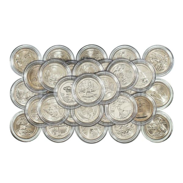 Lot of (32) 2010-2022 America The Beautiful Quarter Coins in Caps