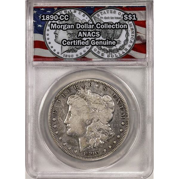 1890-CC $1 Morgan Silver Dollar Coin ANACS Genuine