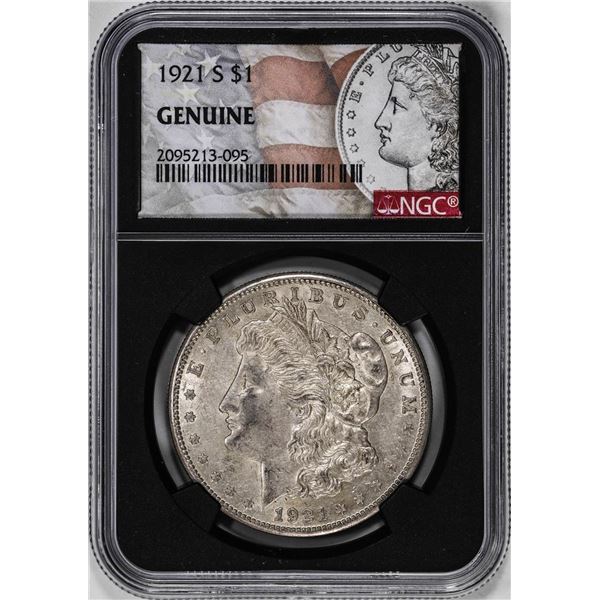 1921-S $1 Morgan Silver Dollar Coin NGC Genuine