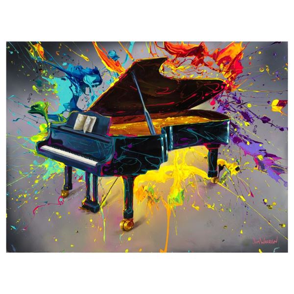 Jim Warren "Very Grand Piano" Limited Edition Giclee On Canvas