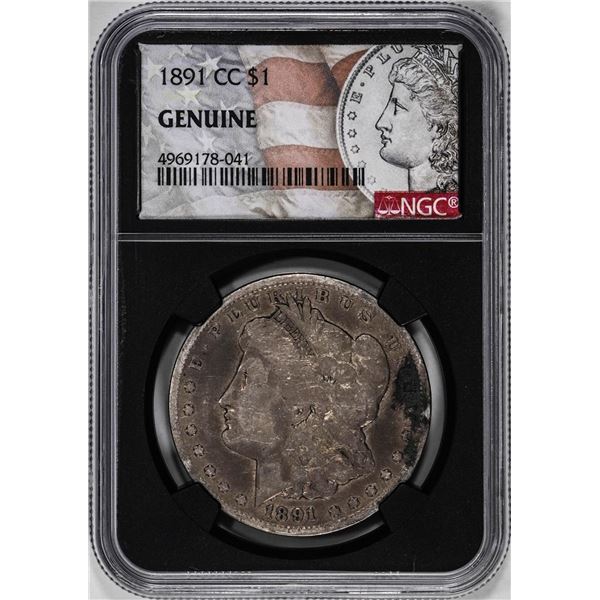 1891-CC $1 Morgan Silver Dollar Coin NGC Genuine