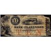 Image 1 : 1856 $10 Bank of Clarendon Fayetteville, North Carolina Obsolete Bank Note