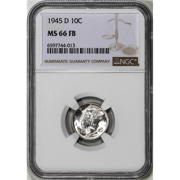 1945-D Mercury Dime Coin NGC MS66FB