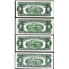 Image 2 : Lot of (4) 1953/1963 $2 Legal Tender Notes