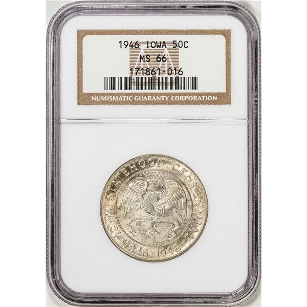 1946 Iowa Centennial Commemorative Half Dollar Coin NGC MS66