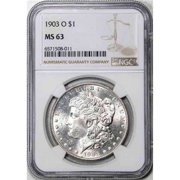 1903-O $1 Morgan Silver Dollar Coin NGC MS63