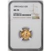 Image 1 : 1999 $5 American Gold Eagle Coin NGC MS70