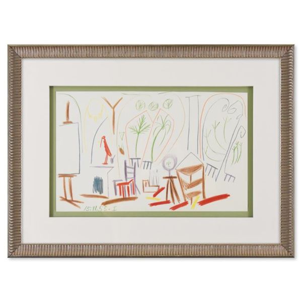 After Picasso (1881-1973) "Carnet de Californie 15.11.55-I" Print Lithograph On Paper