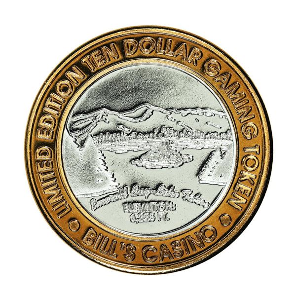 .999 Silver Bill's Casino Lake Tahoe, Nevada $10 Casino Gaming Token Limited Edition