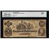 Image 1 : 1862 $10 Confederate States of America Note T-46 Legacy Fine 15