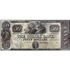 Image 1 : 1800's $50 The Sussex Bank Newton, NJ Obsolete Note