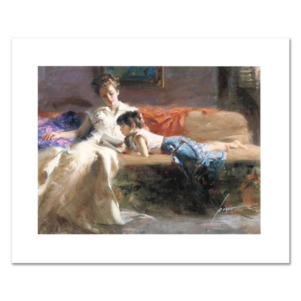 Pino (1939-2010) "Late Night Reading" Limited Edition Giclee On Canvas