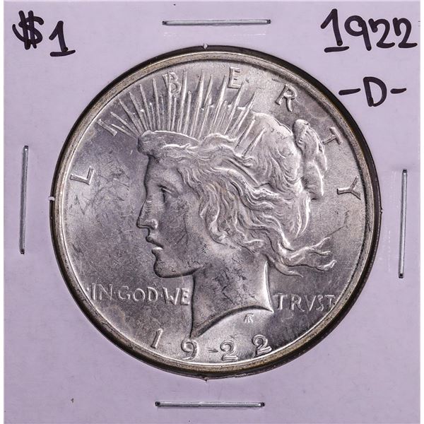 1922-D $1 Peace Silver Dollar Coin