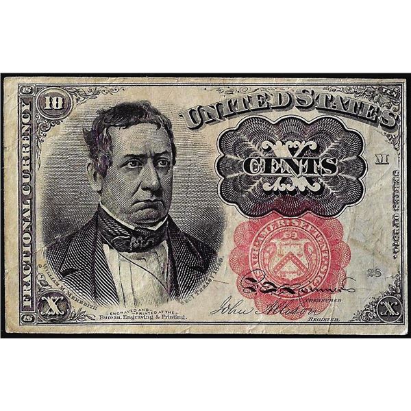 1874 Fifth Issue Ten Cents Fractional Currency Note