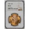 Image 1 : 1900 $20 Liberty Head Double Eagle Gold Coin NGC MS63