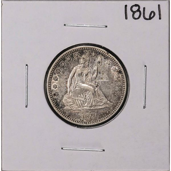 1861 Seated Liberty Quarter Coin
