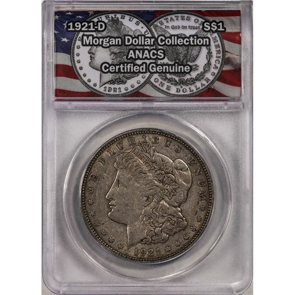 1921-D $1 Morgan Silver Dollar Coin ANACS Genuine