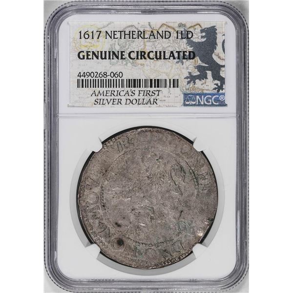 1617 Netherland Dutch Lion Daalder Silver Coin NGC Genuine Circulated
