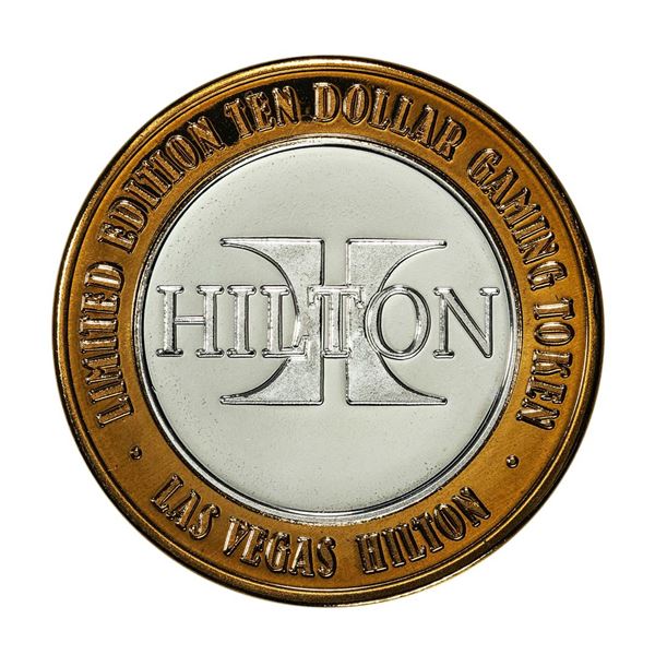 .999 Silver Hilton Las Vegas, Nevada $10 Casino Limited Edition Gaming Token