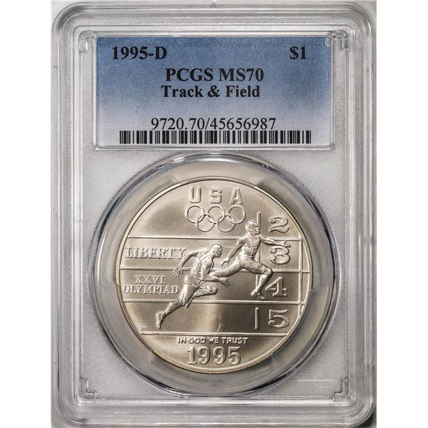 1995-D $1 Olympics Track and Field Commemorative Silver Dollar Coin PCGS MS70