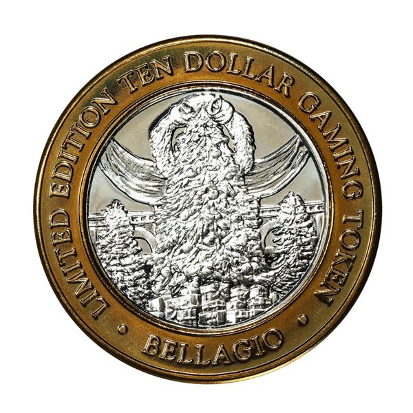 .999 Fine Silver Bellagio Las Vegas, Nevada $10 Limited Edition Gaming Token
