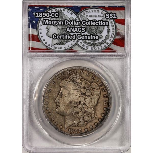 1890-CC $1 Morgan Silver Dollar Coin ANACS Genuine