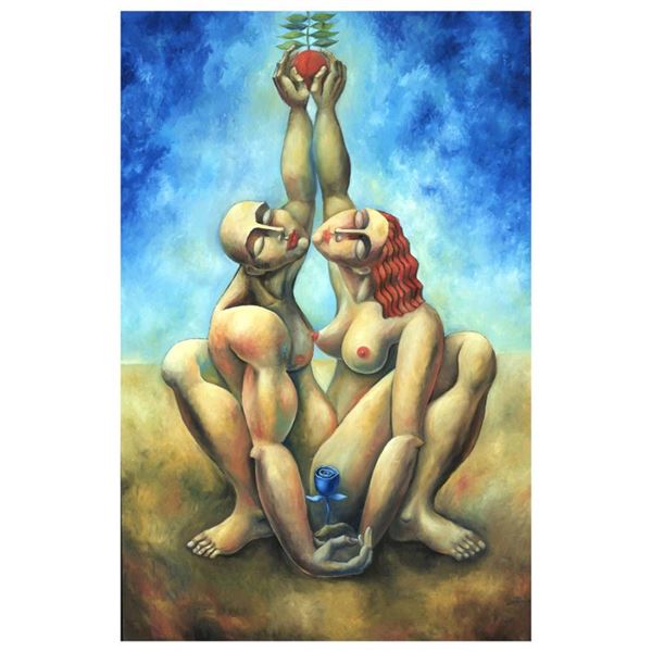 Yuroz "Lover'S Reach" Limited Edition Serigraph On Canvas