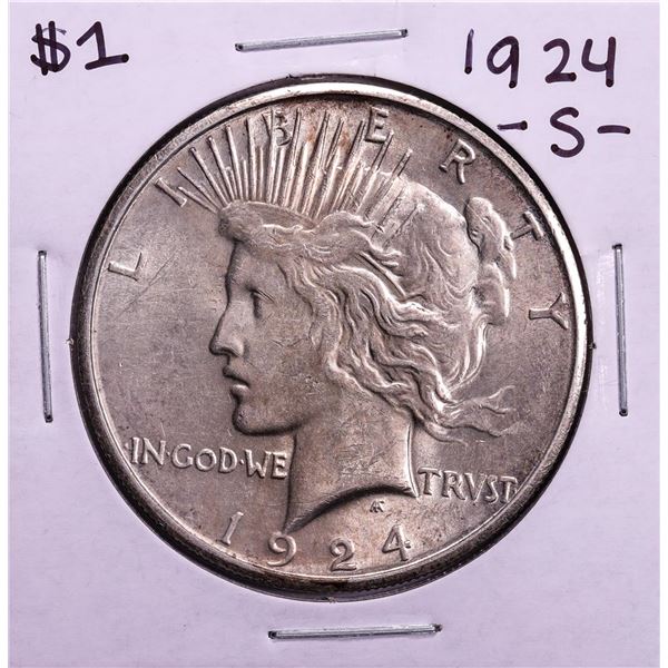 1924-S $1 Peace Silver Dollar Coin