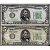 Image 1 : Lot of 1934 & 1934A $5 Federal Reserve Notes