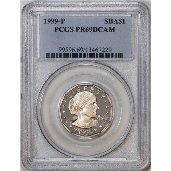 1999-P $1 Proof Susan B. Anthony Dollar Coin PCGS PR69DCAM