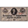 Image 1 : 1863 Fifty Cents Confederate States of America Note