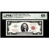 Image 1 : 1963 $2 Legal Tender Note Fr.1513 PMG Superb Gem Uncirculated 68EPQ