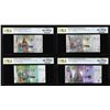 Image 1 : Lot of 2014 Kuwait 1/4, 1/2, 1 & 5 Dinar Notes PCGS Gem Uncirculated 66PPQ