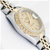 Image 3 : Rolex Ladies Two Tone Champagne Index Diamond Datejust Wristwatch