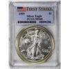 Image 1 : 1999 $1 American Silver Eagle Coin PCGS MS68 First Strike