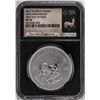 Image 1 : 2017 South Africa Krugerrand Silver Coin NGC SP70 First Day Of Issue With COA