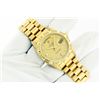 Image 3 : Rolex Mens 18K Yellow Gold Champagne Diamond Day Date President Wristwatch