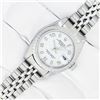 Image 3 : Rolex Ladies Stainless Steel White Oyster Perpetual Date Wristwatch