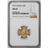 Image 1 : 2015 $5 American Gold Eagle Coin NGC MS69