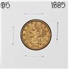 Image 1 : 1885 $5 Liberty Head Half Eagle Gold Coin