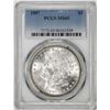 Image 1 : 1887 $1 Morgan Silver Dollar Coin PCGS MS65