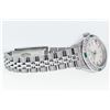 Image 4 : Rolex Ladies Stainless Steel Silver Index Emerald and Diamond Date Wristwatch